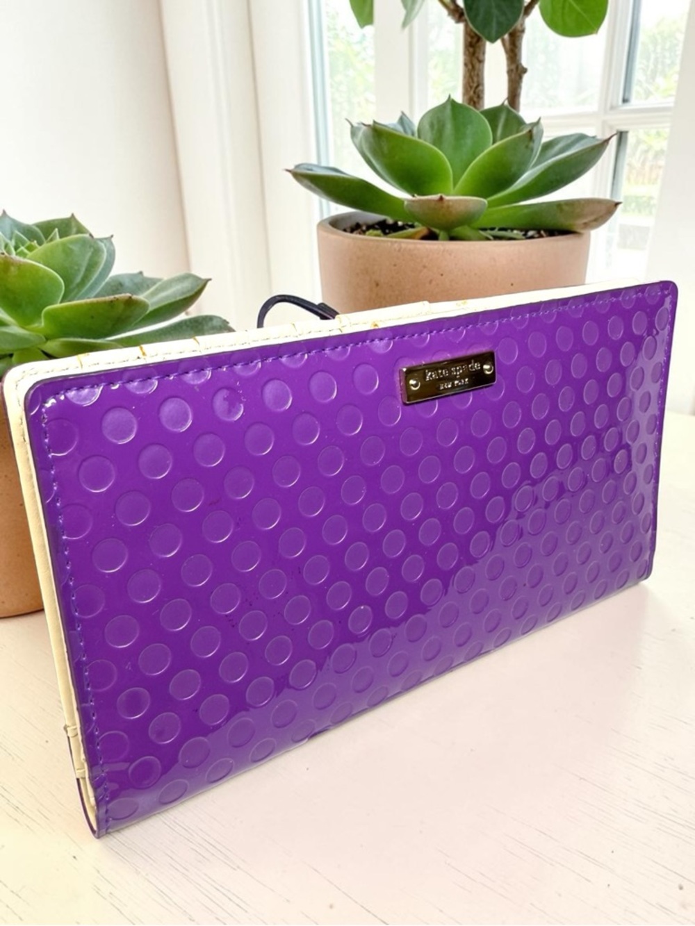 Kate Spade Camellia Street Stacy Wallet Baja Rose Purple - Storybook Lining 💜 - Picture 5 of 12